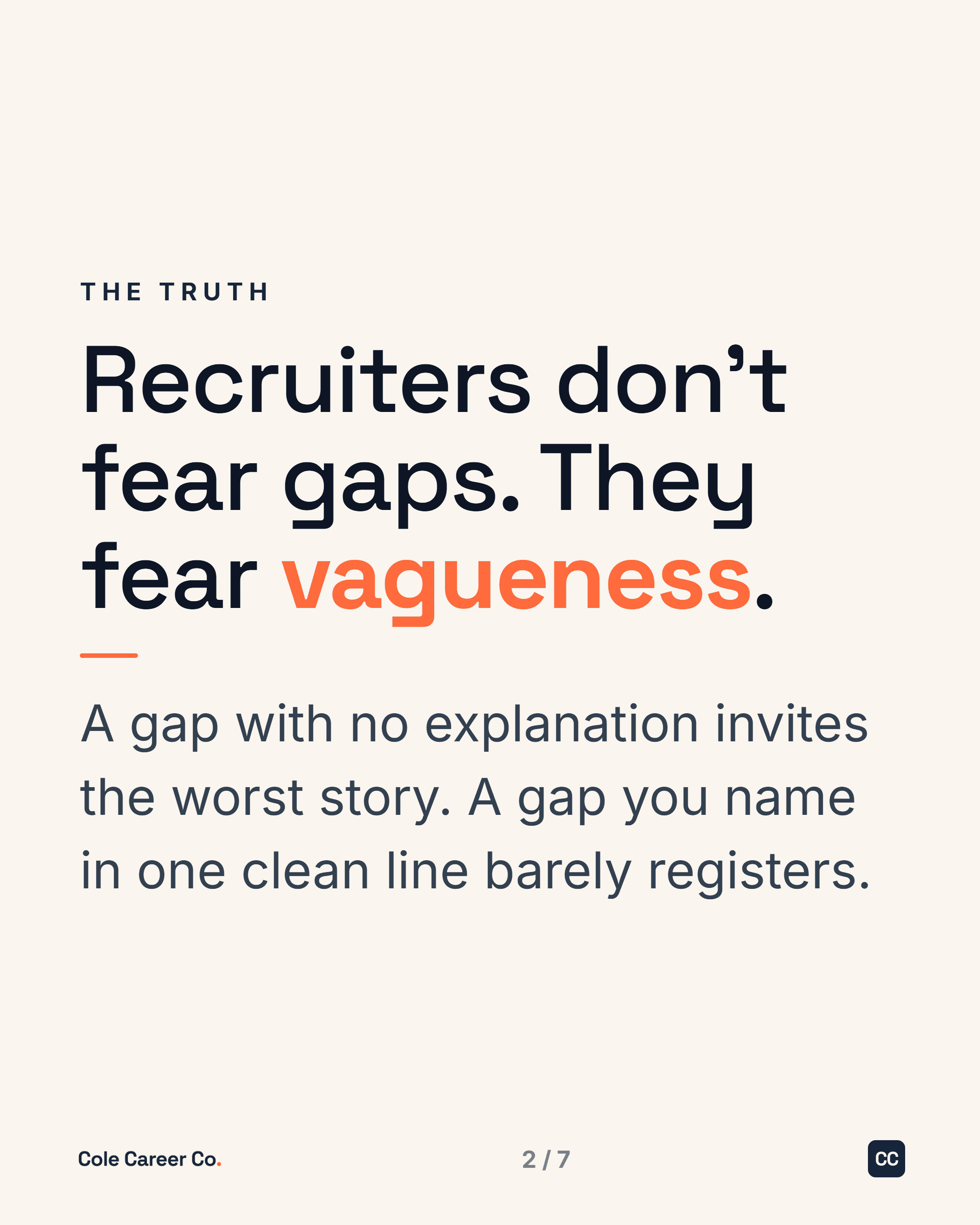 How to explain a career gap, slide 2