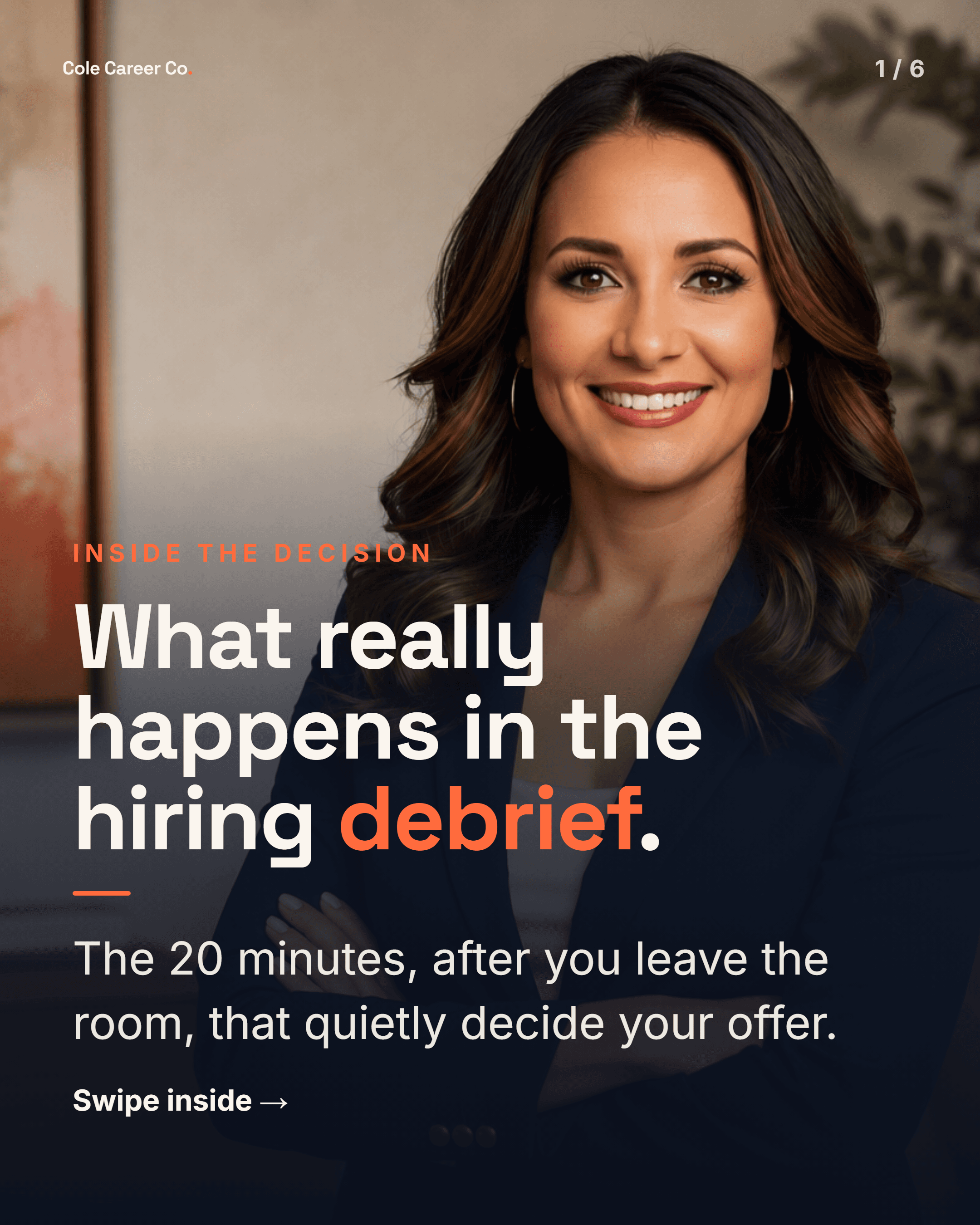 Inside the hiring debrief, slide 1
