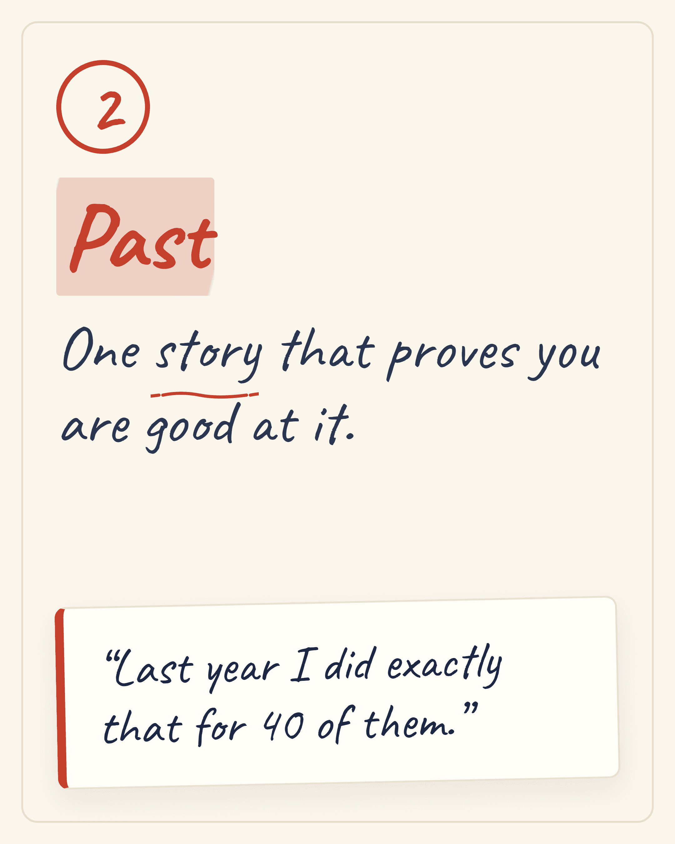 The "tell me about yourself" formula, slide 3